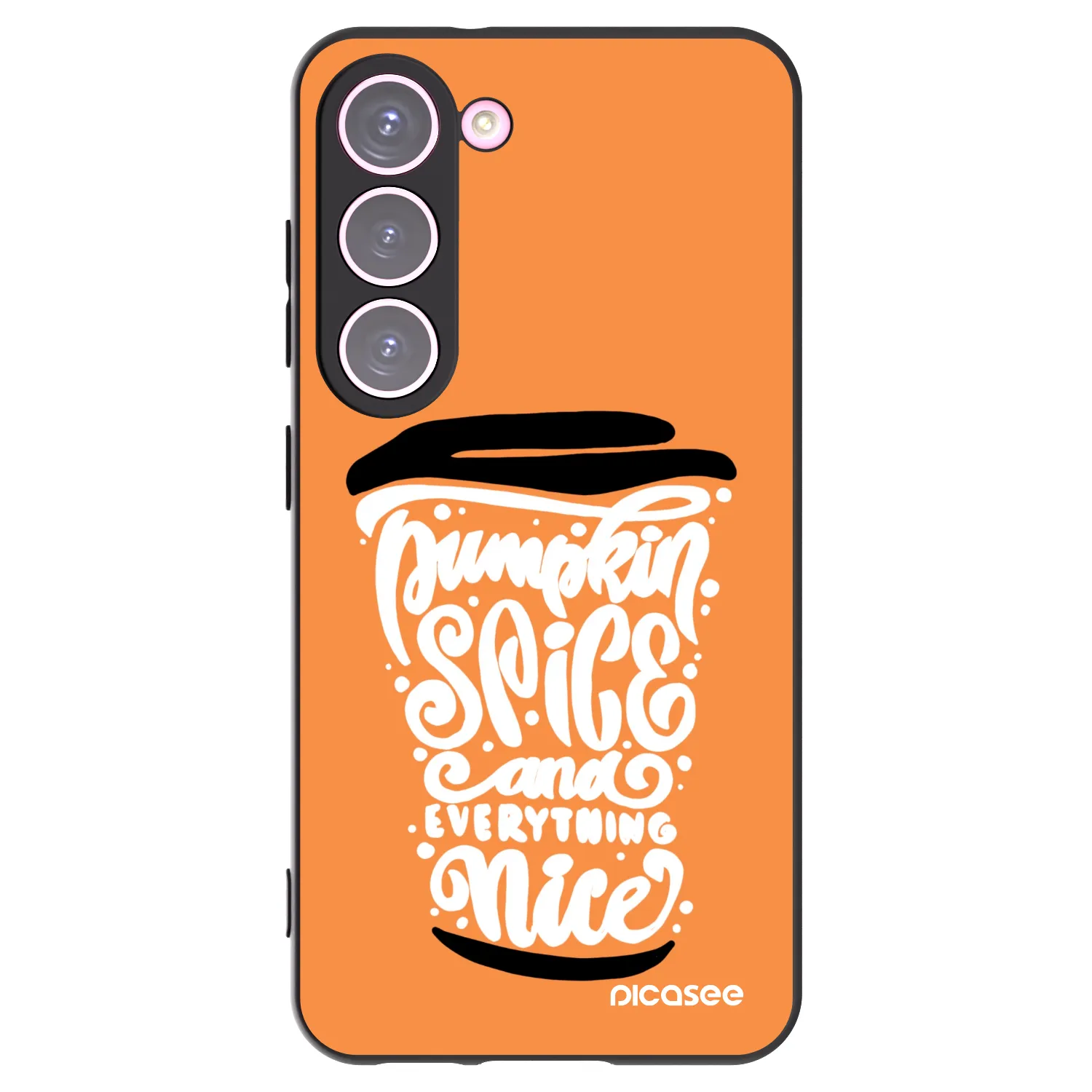 Picasee husă neagră din silicon pentru Samsung Galaxy S23 5G - Pumpkin coffee