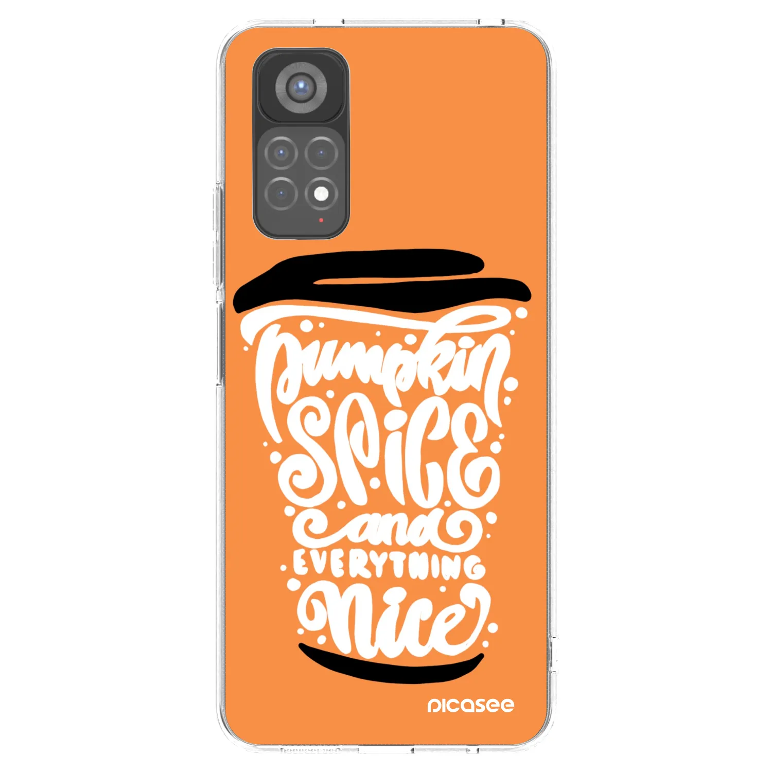 Picasee husă transparentă din silicon pentru Xiaomi Redmi Note 11S 5G - Pumpkin coffee