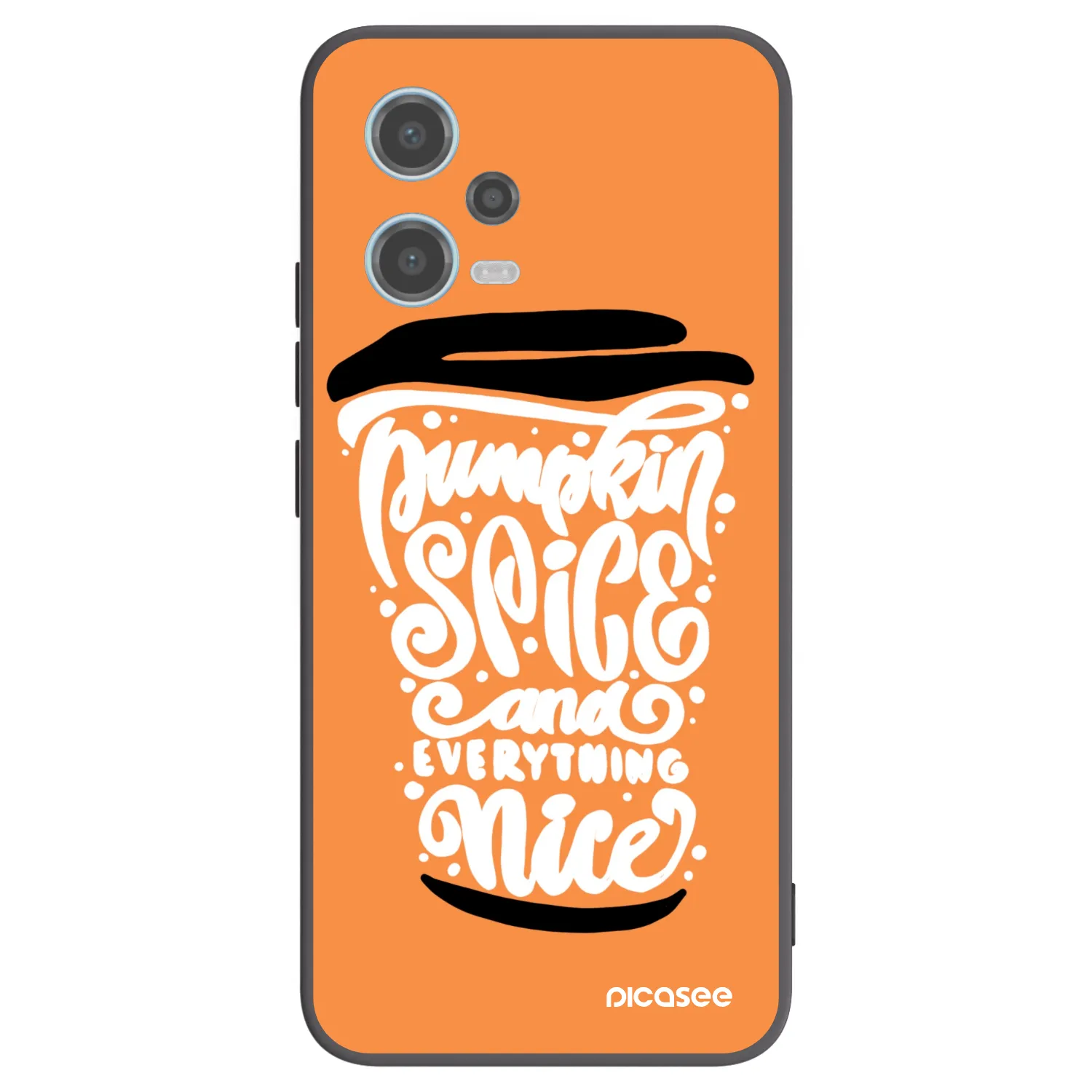 Picasee husă neagră din silicon pentru Xiaomi Redmi Note 12 5G - Pumpkin coffee