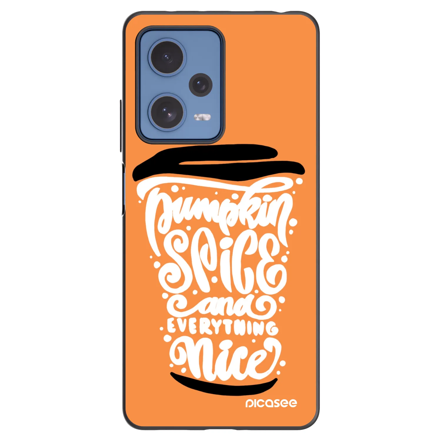 Picasee husă neagră din silicon pentru Xiaomi Redmi Note 12 Pro 5G - Pumpkin coffee
