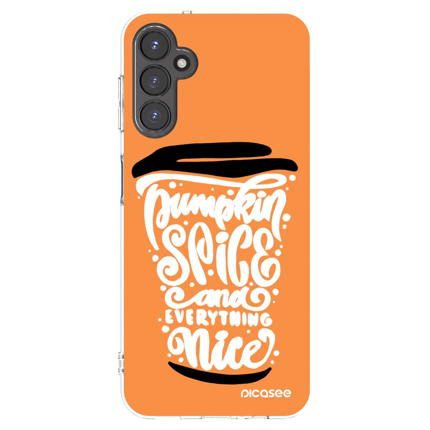 Picasee husă transparentă din silicon pentru Samsung Galaxy A14 4G A145R - Pumpkin coffee