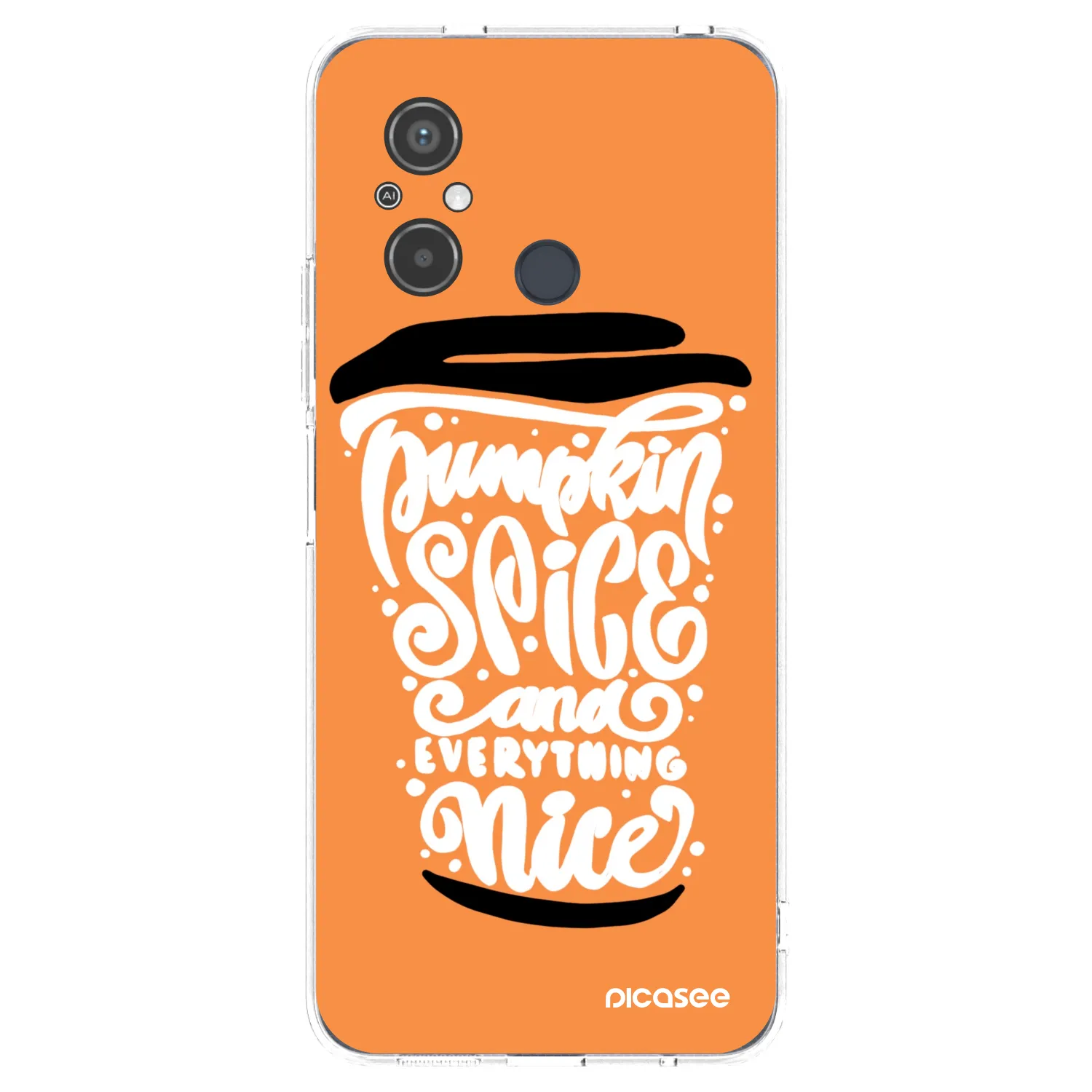 Picasee husă transparentă din silicon pentru Xiaomi Redmi 12C - Pumpkin coffee