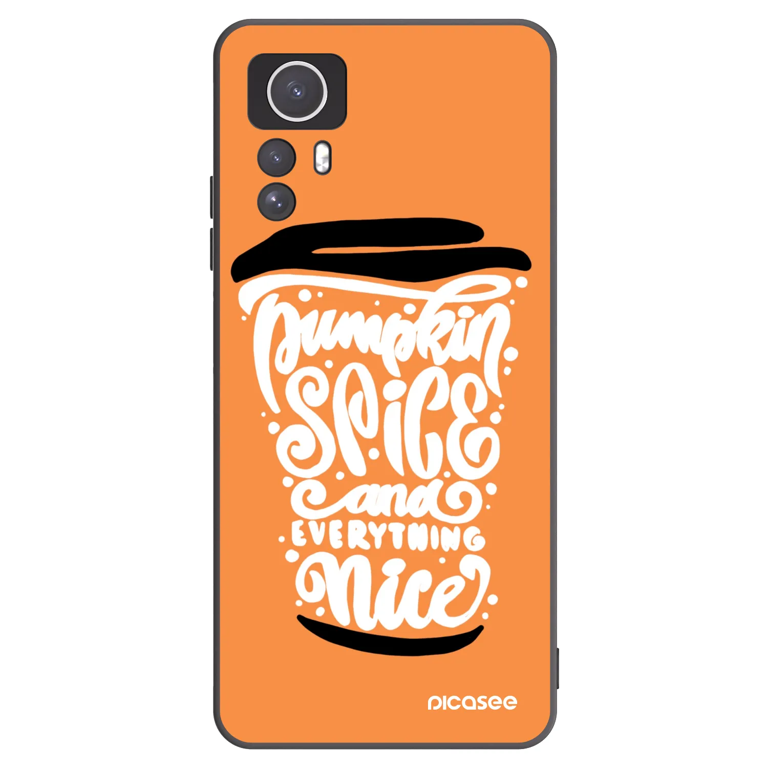 Picasee husă neagră din silicon pentru Xiaomi Redmi Note 12S - Pumpkin coffee