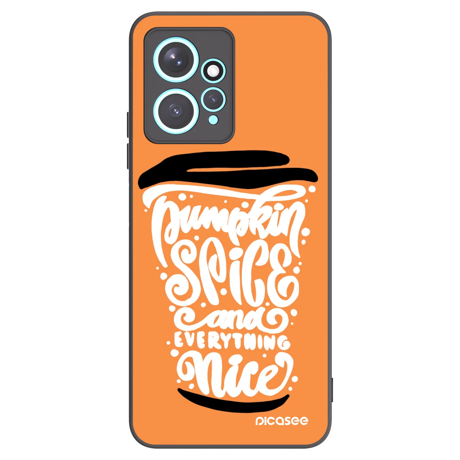 Picasee husă neagră din silicon pentru Xiaomi Redmi Note 12 4G - Pumpkin coffee