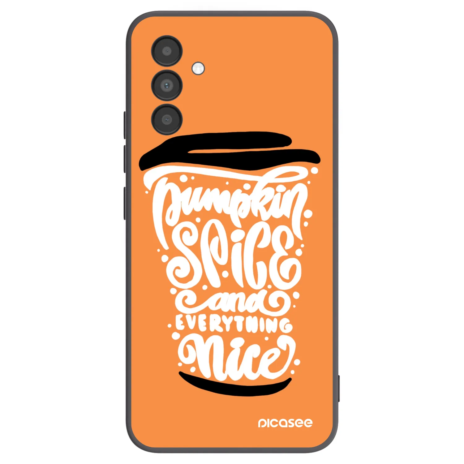 Picasee husă neagră din silicon pentru Samsung Galaxy A04s A047F - Pumpkin coffee