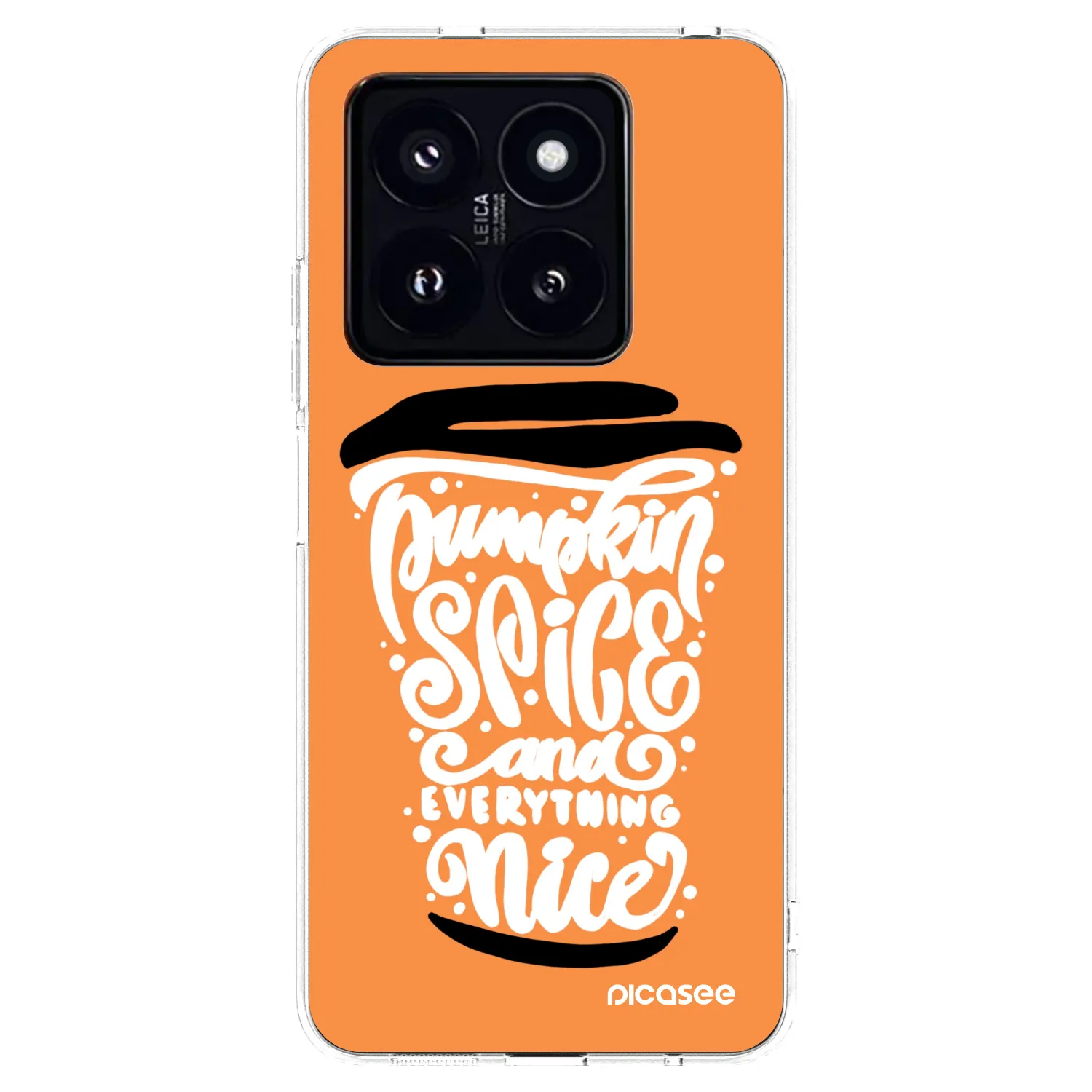 Picasee husă transparentă din silicon pentru Xiaomi 14 Pro - Pumpkin coffee