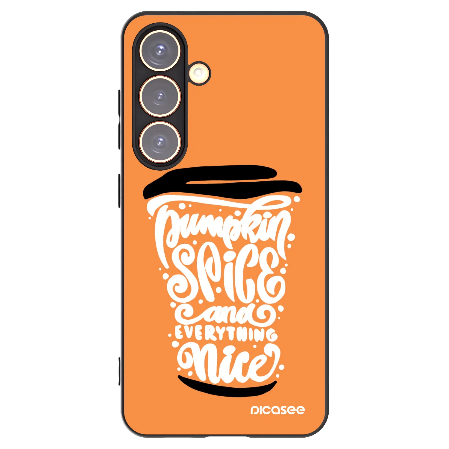 Picasee husă neagră din silicon pentru Samsung Galaxy S24 S921B 5G - Pumpkin coffee