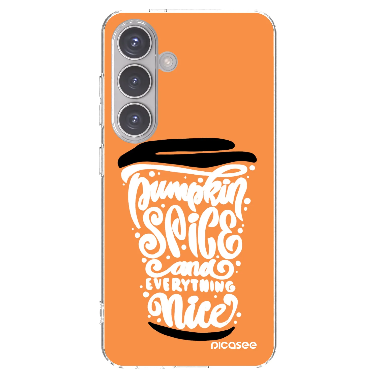 Picasee husă transparentă din silicon pentru Samsung Galaxy S24 S921B 5G - Pumpkin coffee