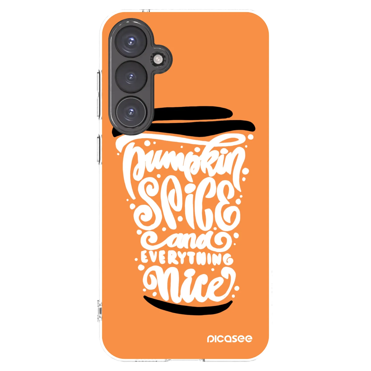 Picasee husă transparentă din silicon pentru Samsung Galaxy S23 FE S711B - Pumpkin coffee