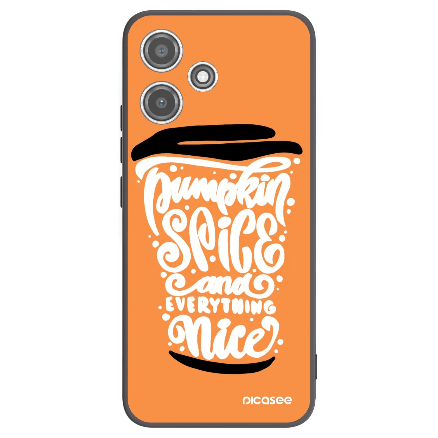 Picasee husă neagră din silicon pentru Xiaomi Redmi 12 5G - Pumpkin coffee