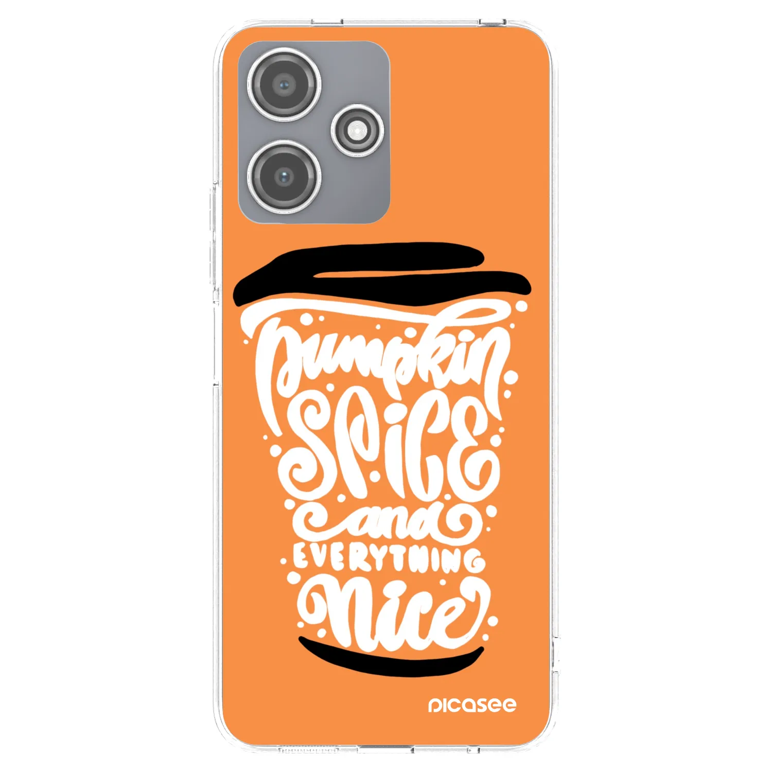 Picasee husă transparentă din silicon pentru Xiaomi Redmi 12 5G - Pumpkin coffee
