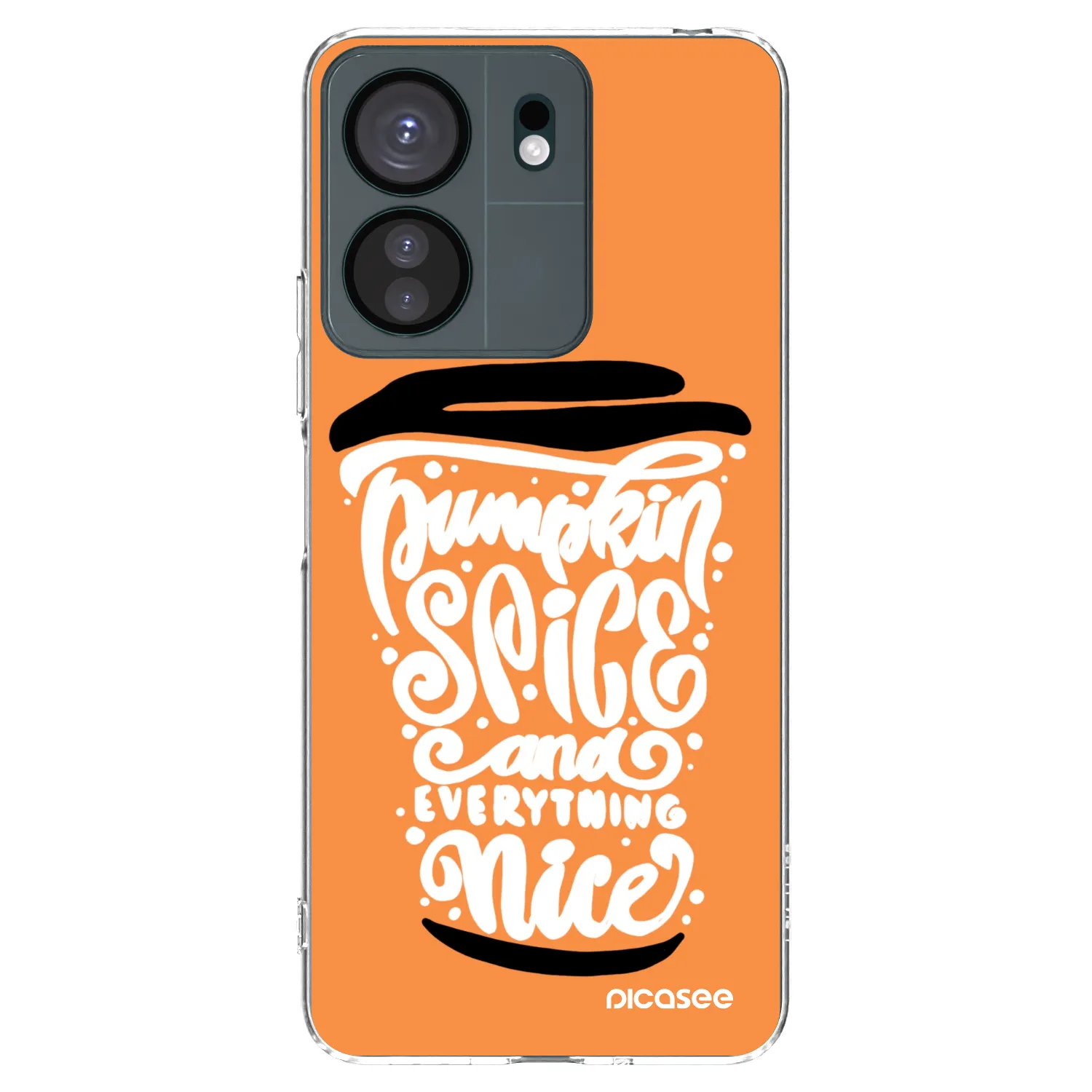 Picasee husă transparentă din silicon pentru Xiaomi Redmi 13C 4G - Pumpkin coffee