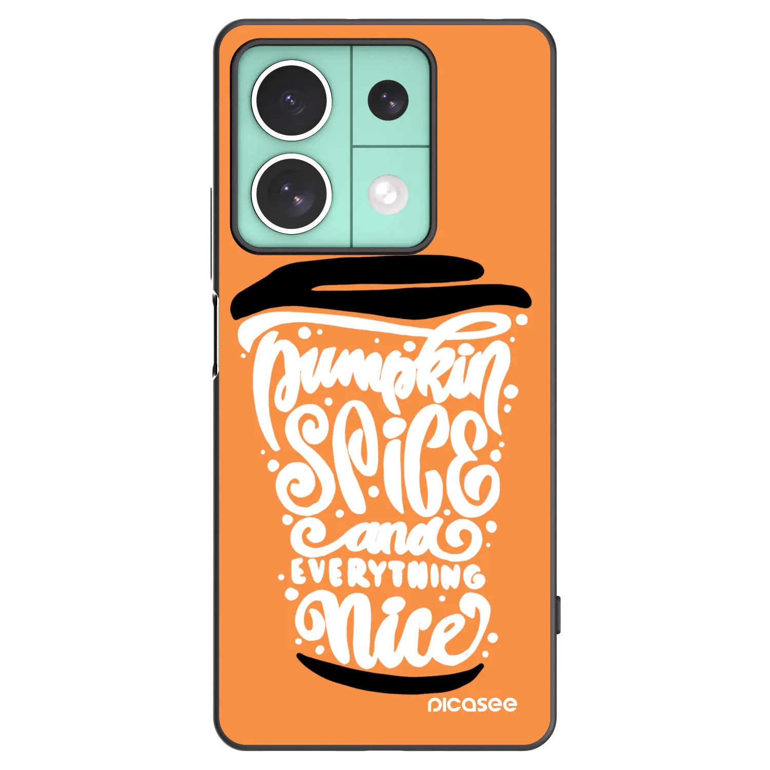 Picasee husă neagră din silicon pentru Xiaomi Redmi Note 13 5G - Pumpkin coffee