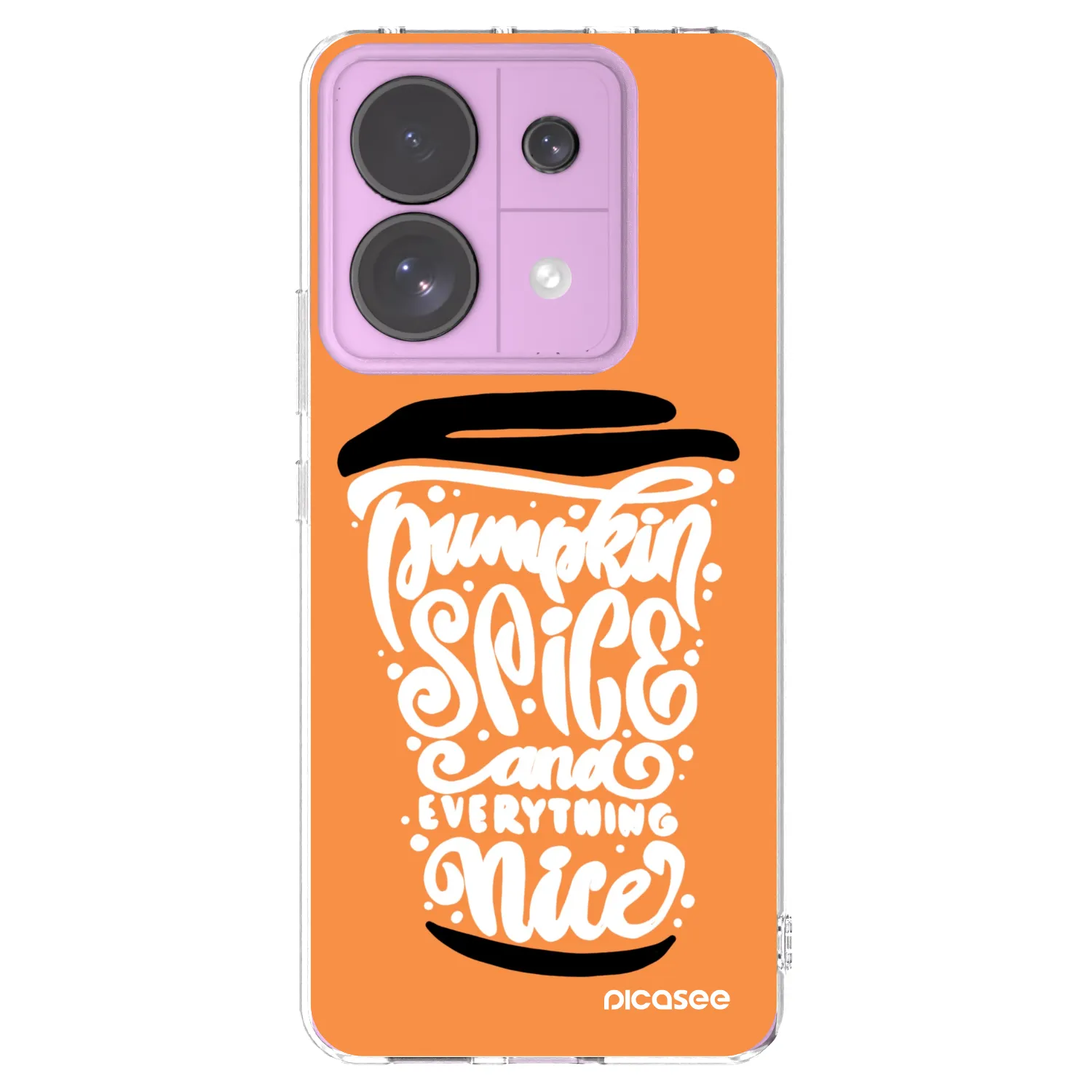 Picasee husă transparentă din silicon pentru Xiaomi Redmi Note 13 Pro 5G - Pumpkin coffee