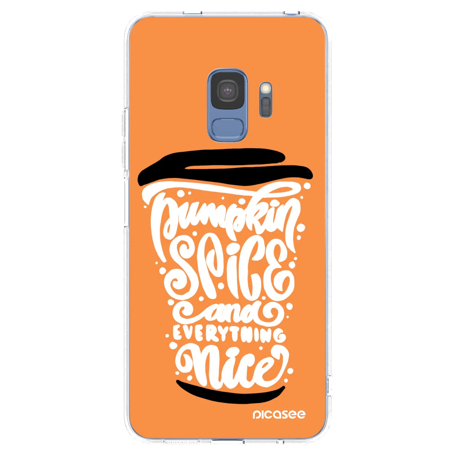 Picasee husă transparentă din silicon pentru Samsung Galaxy S9 G960F - Pumpkin coffee