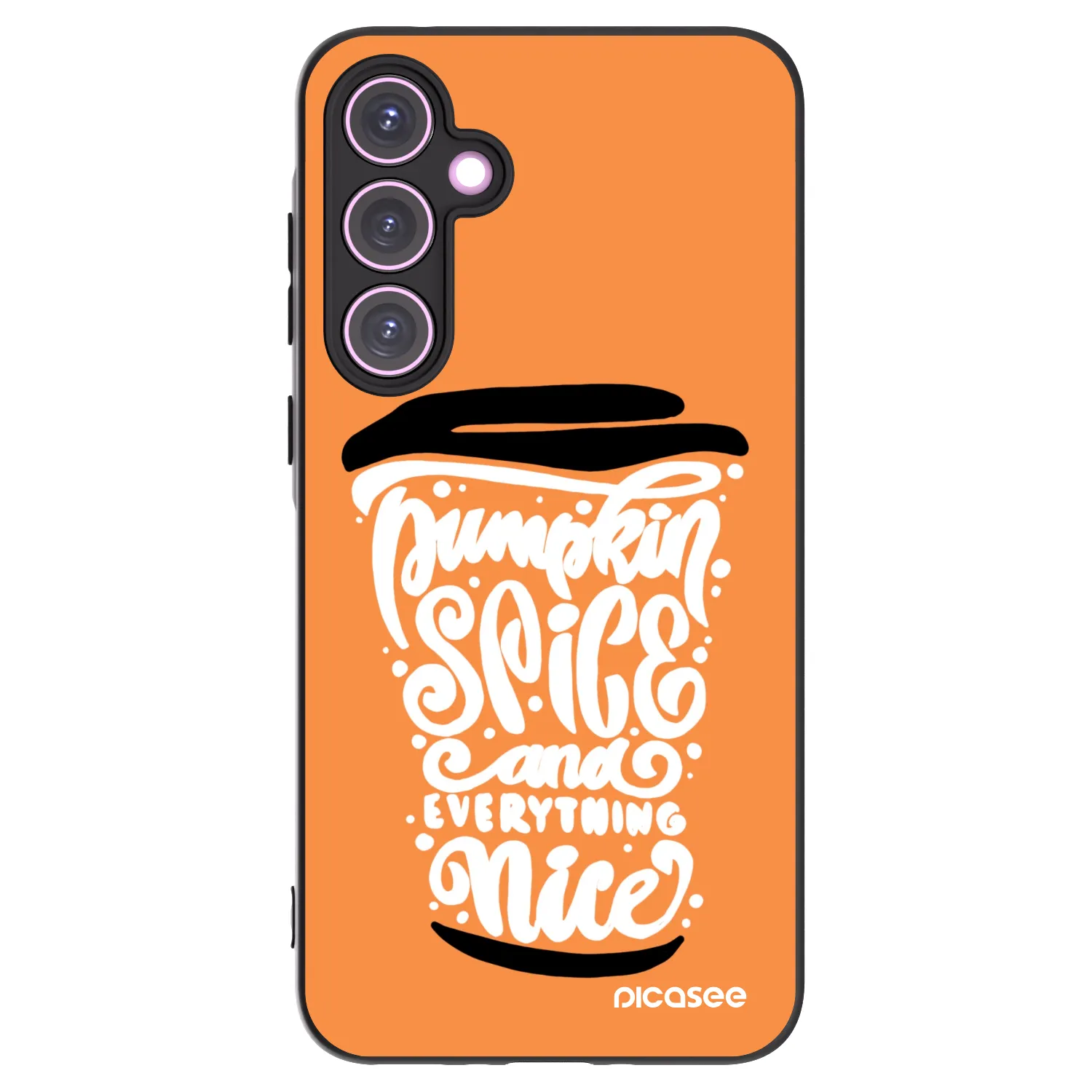 Picasee husă neagră din silicon pentru Samsung Galaxy A35 5G A356B - Pumpkin coffee