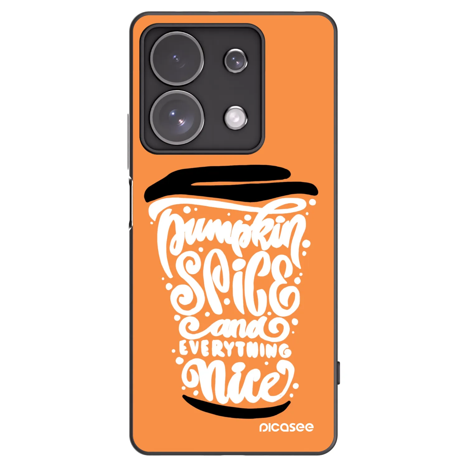 Picasee husă neagră din silicon pentru Xiaomi Redmi Note 13 Pro 4G - Pumpkin coffee