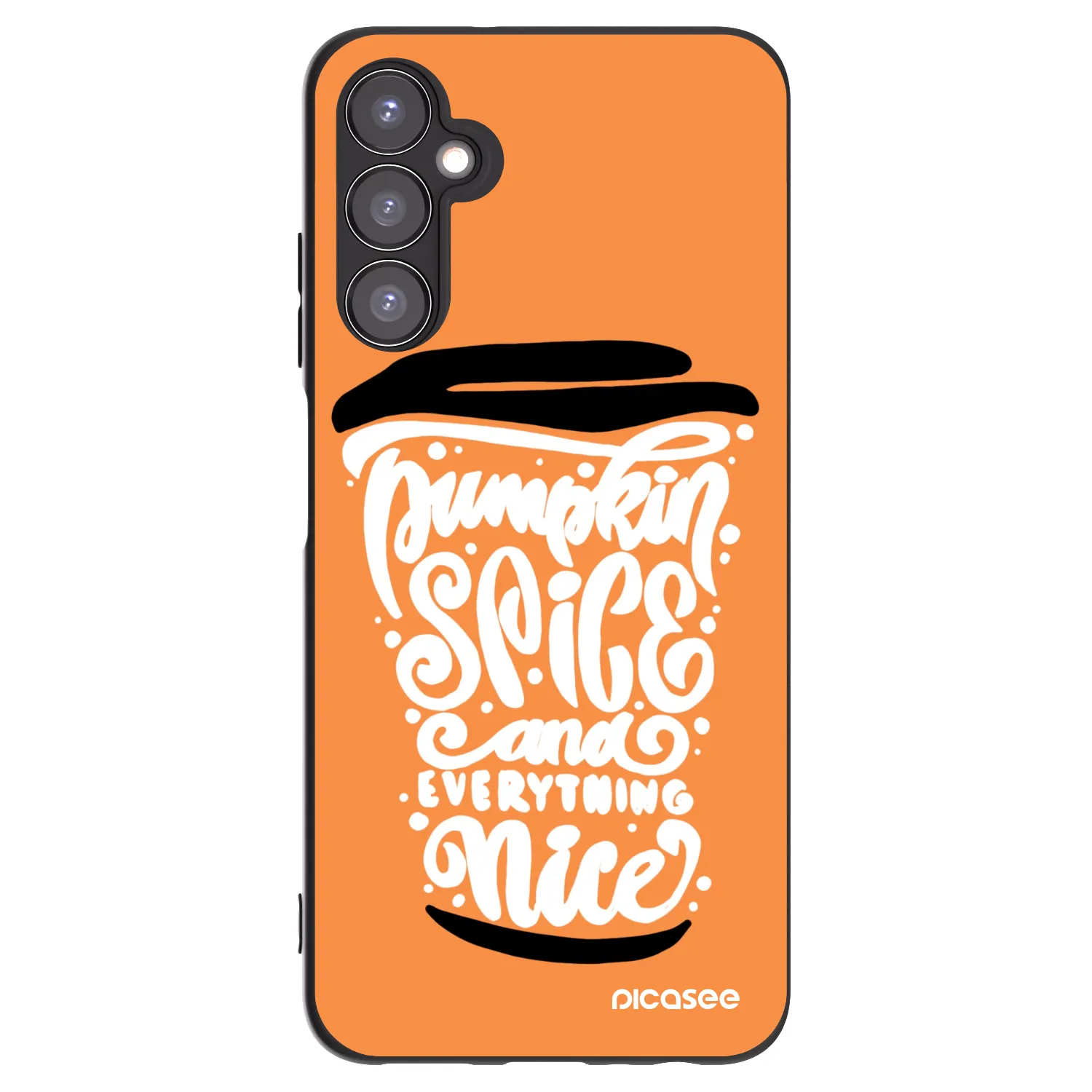 Picasee husă neagră din silicon pentru Samsung Galaxy A05s A057G - Pumpkin coffee