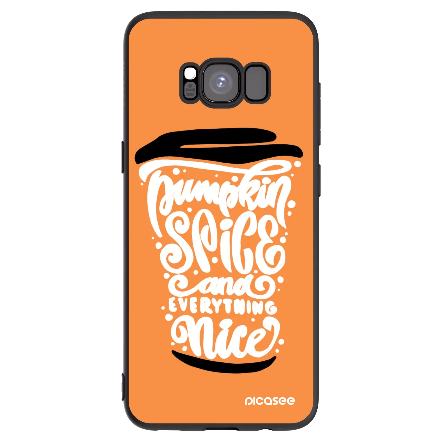 Picasee husă neagră din silicon pentru Samsung Galaxy S8 G950F - Pumpkin coffee