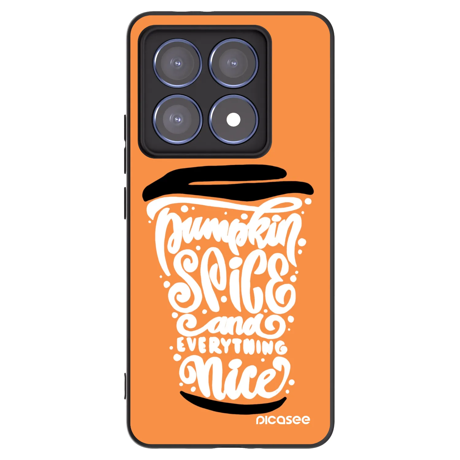 Picasee husă neagră din silicon pentru Xiaomi 14T Pro - Pumpkin coffee