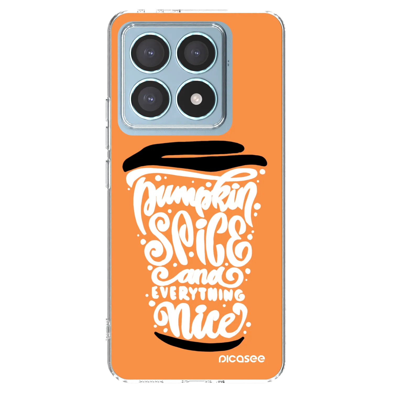 Picasee husă transparentă din silicon pentru Xiaomi 14T Pro - Pumpkin coffee