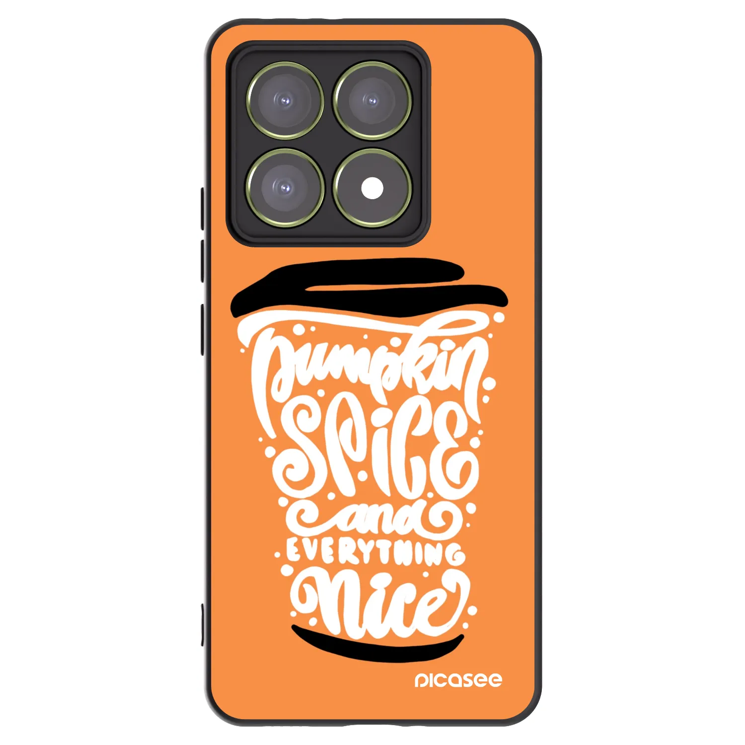 Picasee husă neagră din silicon pentru Xiaomi 14T - Pumpkin coffee
