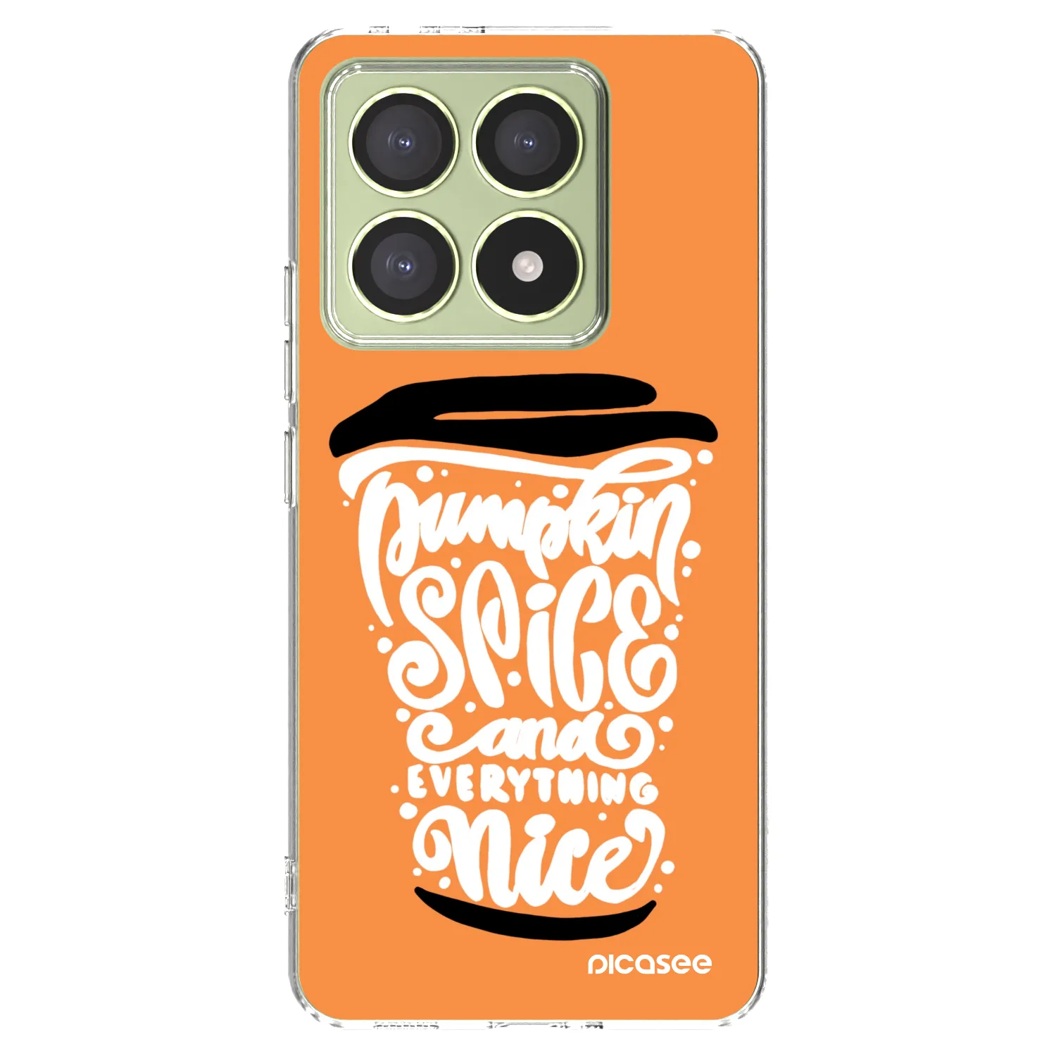 Picasee husă transparentă din silicon pentru Xiaomi 14T - Pumpkin coffee