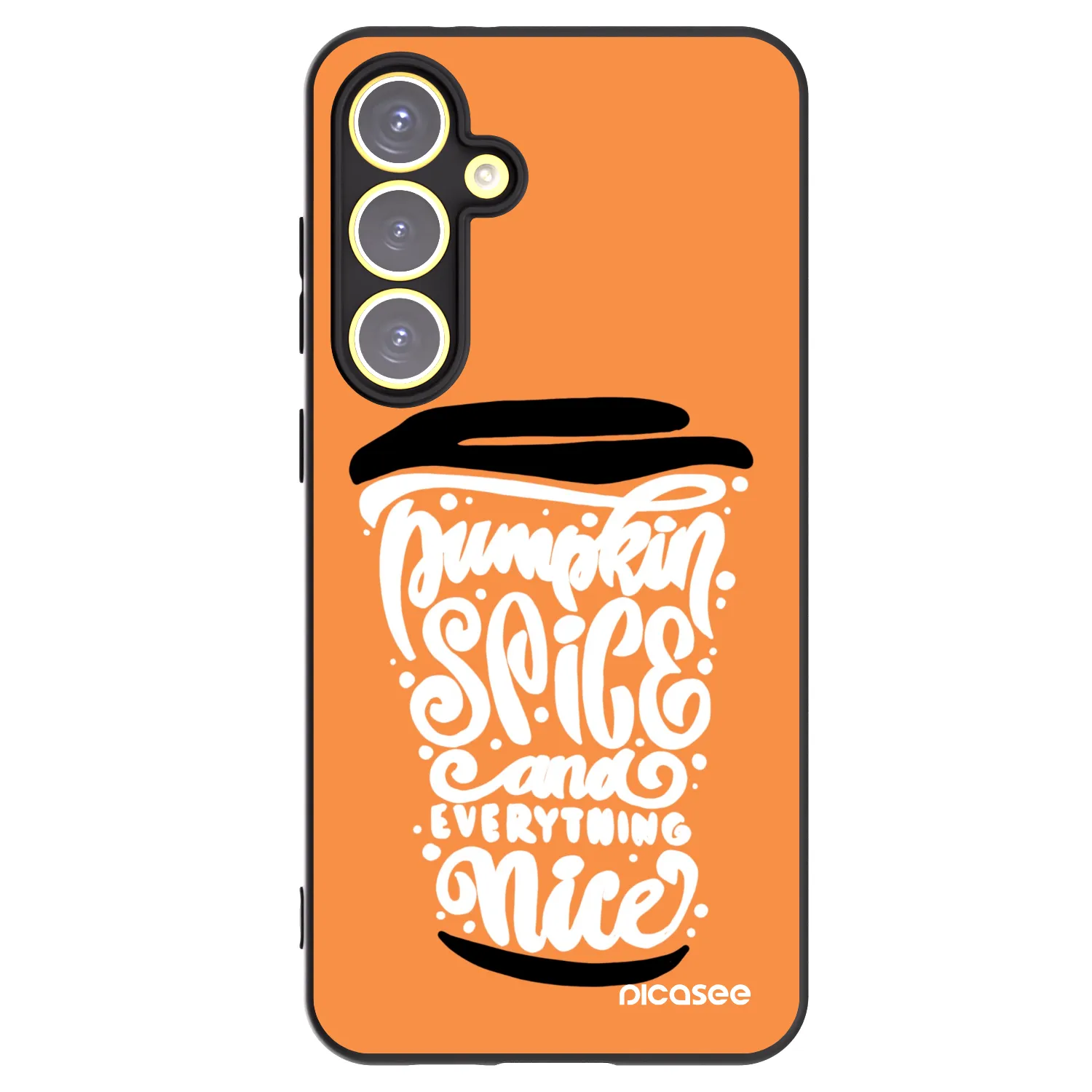 Picasee husă neagră din silicon pentru Samsung Galaxy S24 FE S721B - Pumpkin coffee