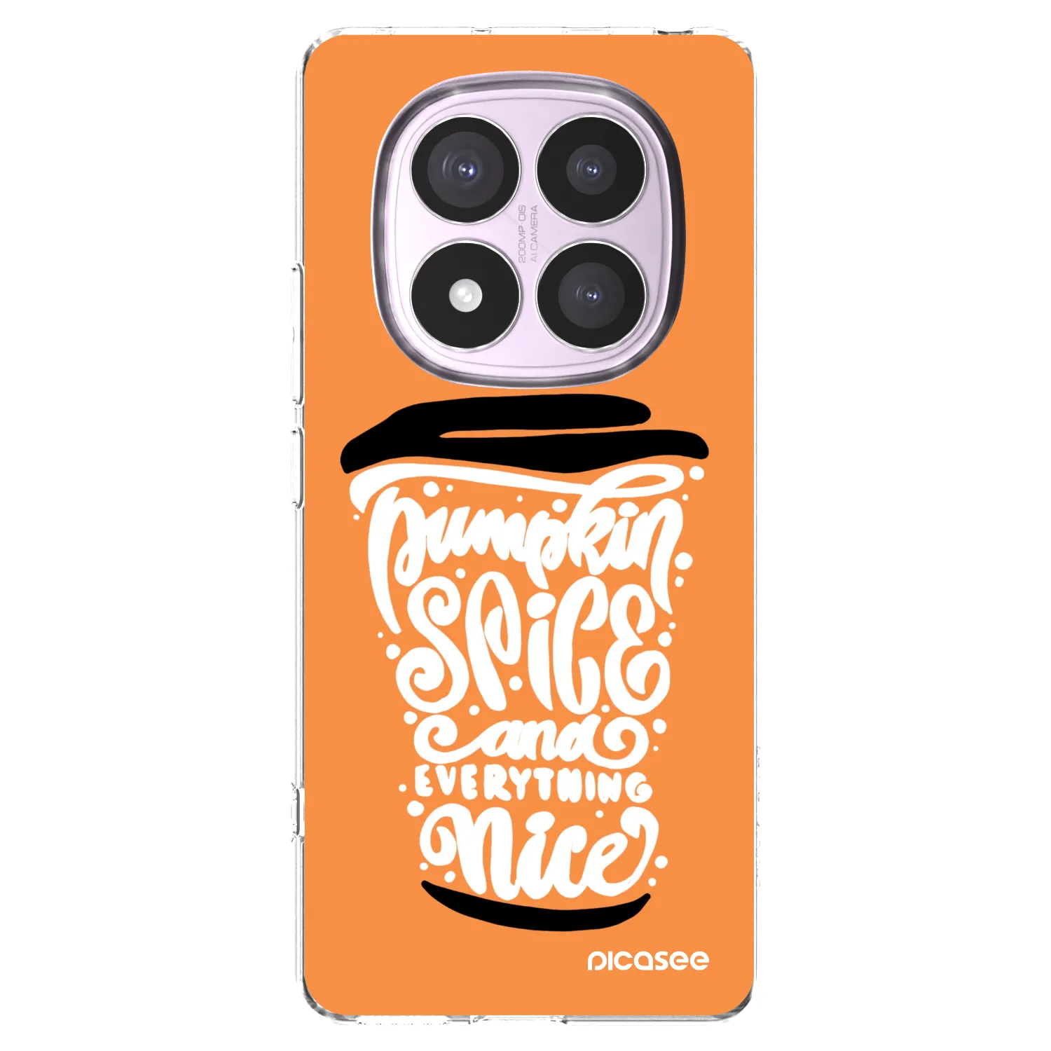 Picasee husă transparentă din silicon pentru Xiaomi Redmi Note 14 Pro 5G - Pumpkin coffee