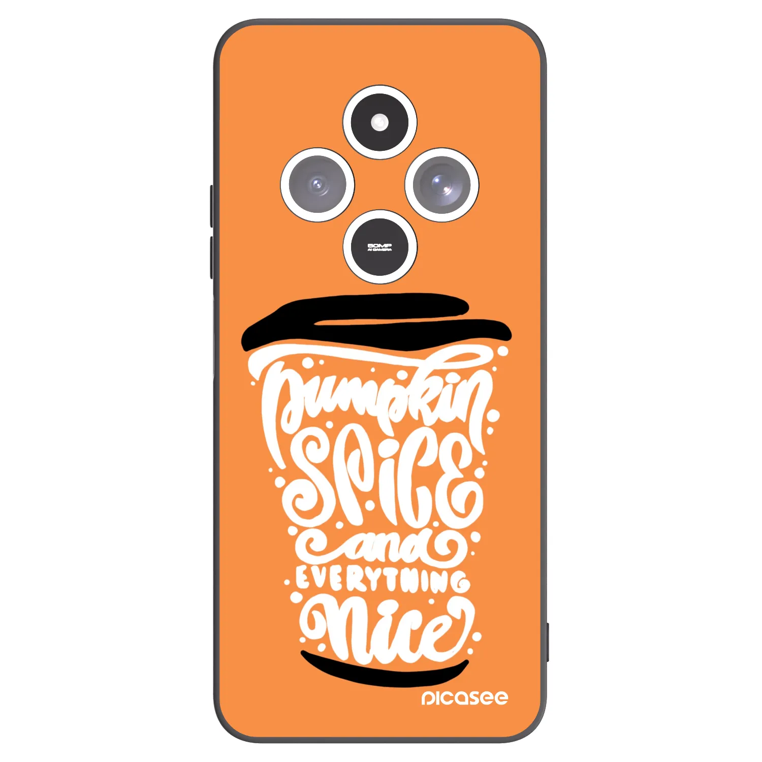 Picasee husă neagră din silicon pentru Xiaomi Redmi 14C - Pumpkin coffee