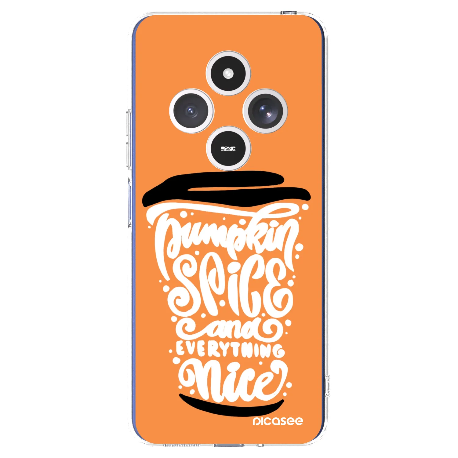Picasee husă transparentă din silicon pentru Xiaomi Redmi 14C - Pumpkin coffee