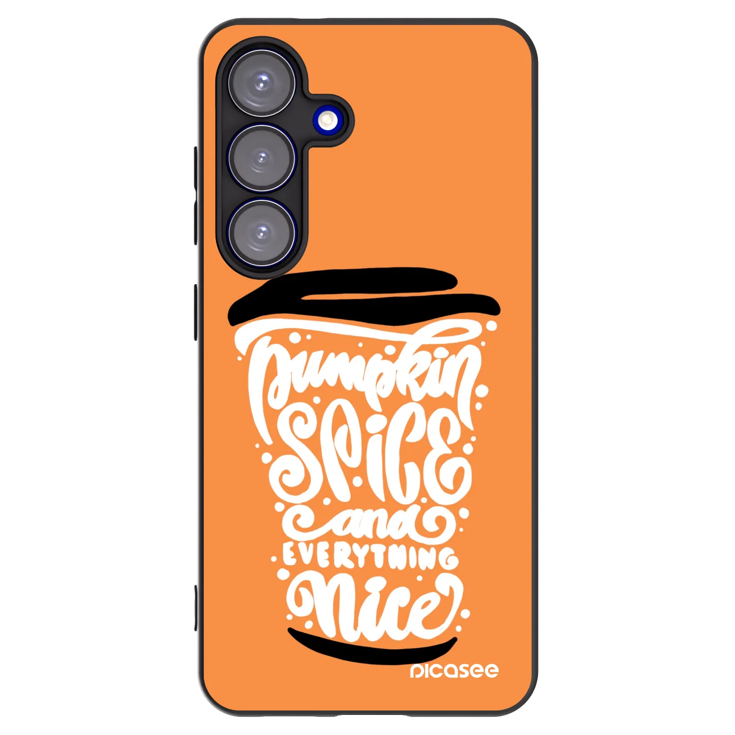 Picasee husă neagră din silicon pentru Samsung Galaxy S25 5G - Pumpkin coffee
