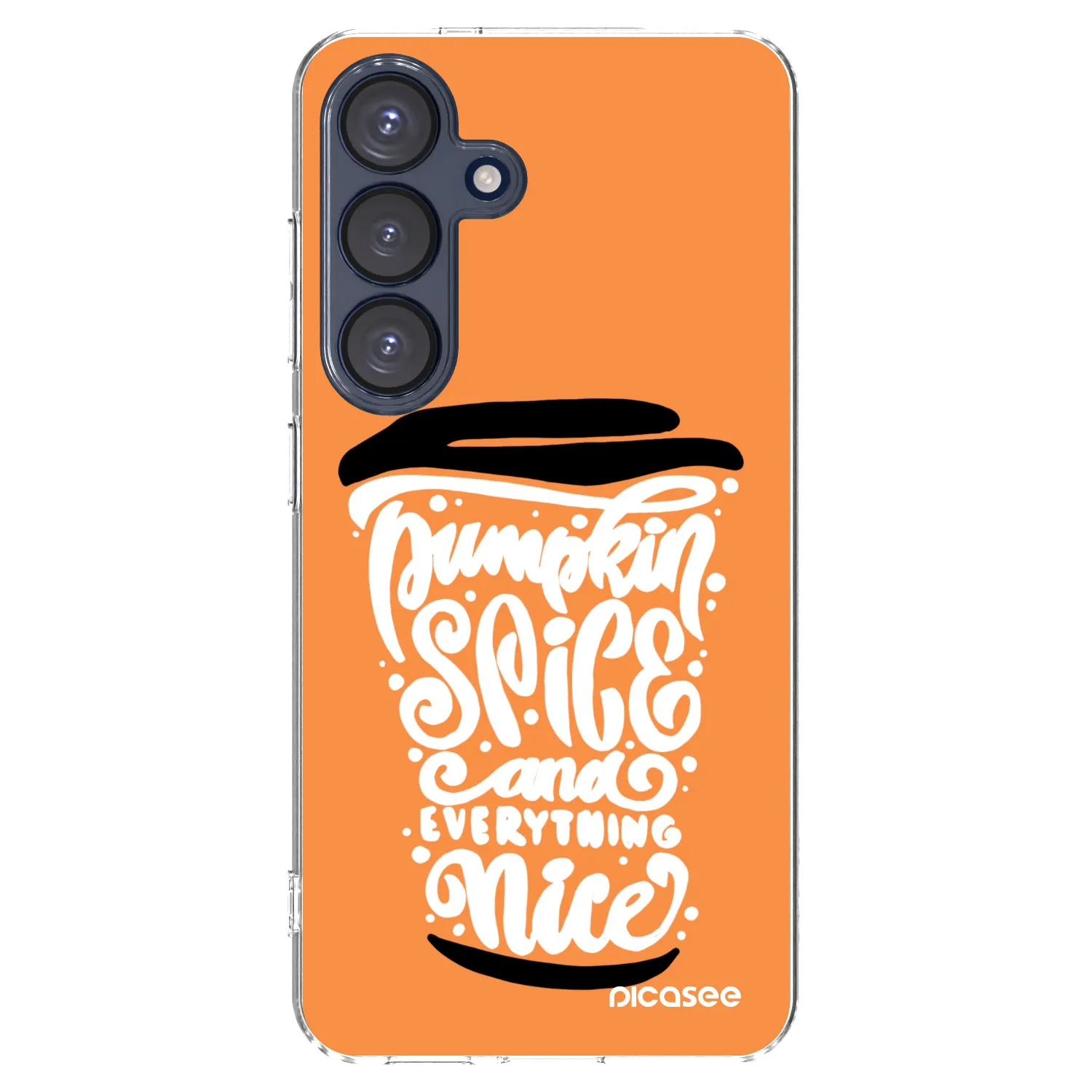 Picasee husă transparentă din silicon pentru Samsung Galaxy S25 5G - Pumpkin coffee