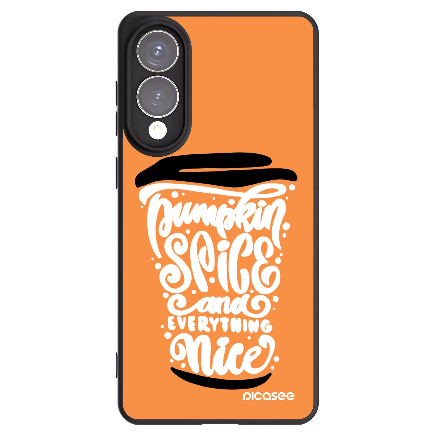 Picasee husă neagră din silicon pentru Samsung Galaxy S25 Edge 5G - Pumpkin coffee