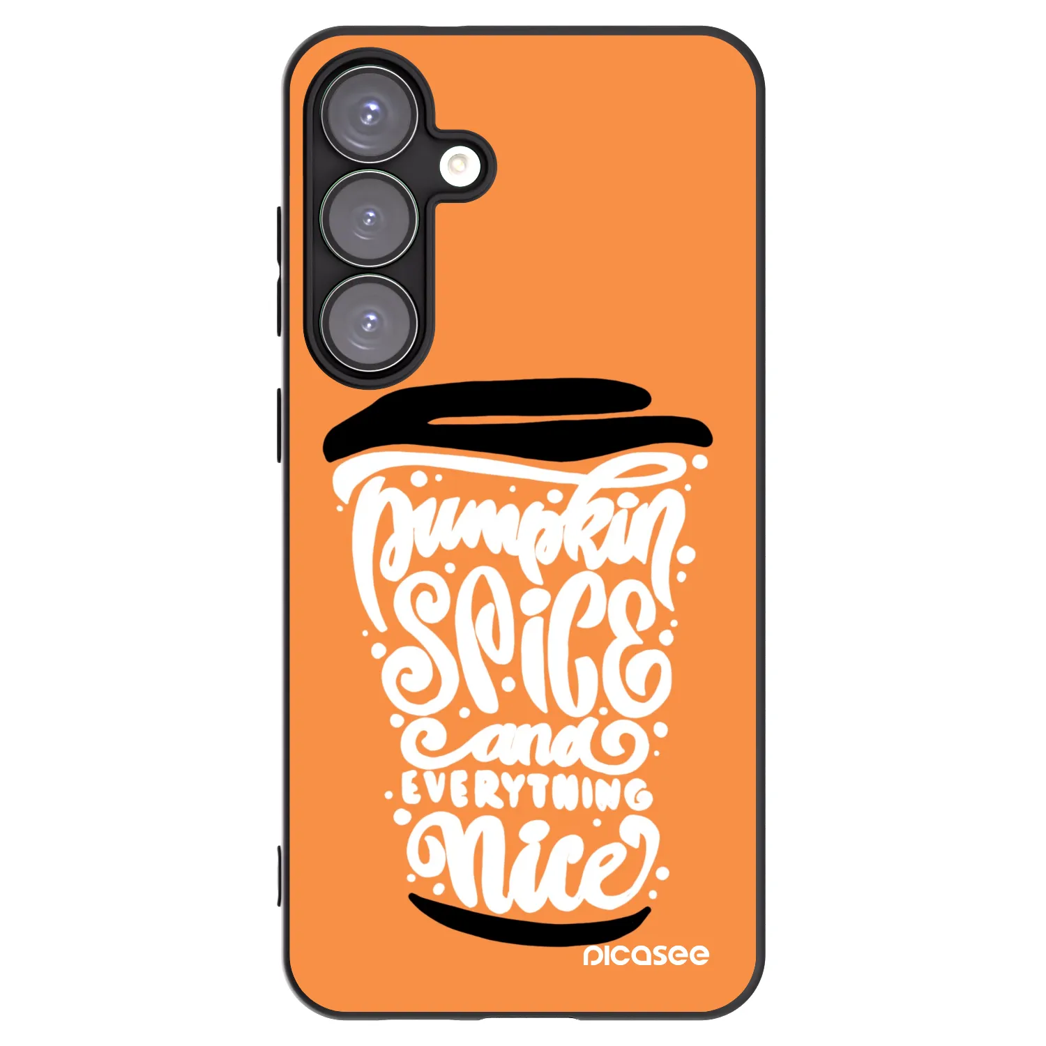 Picasee husă neagră din silicon pentru Samsung Galaxy S25+ 5G - Pumpkin coffee