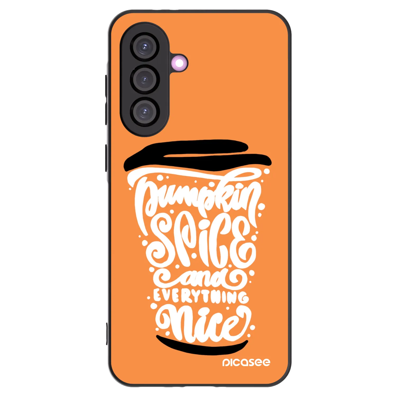 Picasee husă neagră din silicon pentru Samsung Galaxy A56 5G A566B - Pumpkin coffee