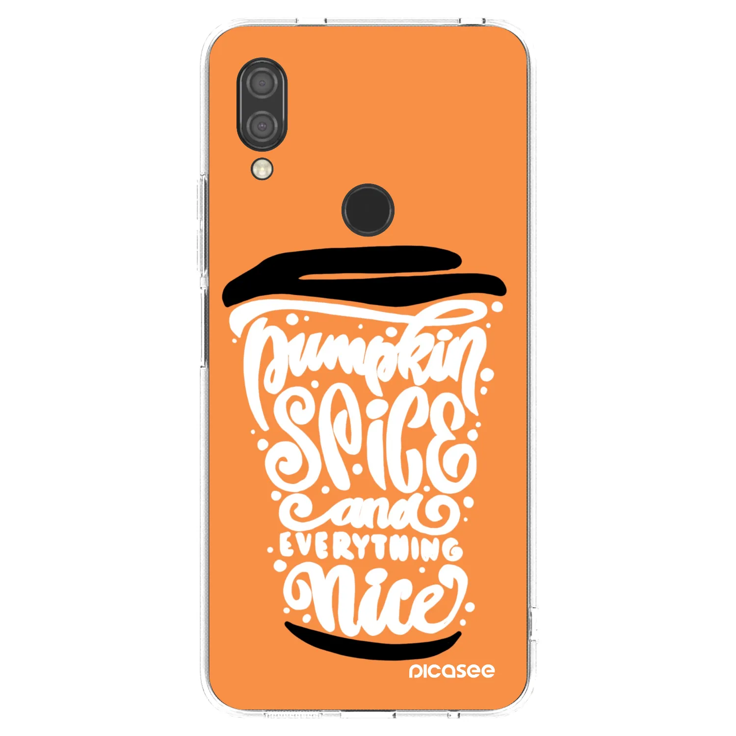 Picasee husă transparentă din silicon pentru Xiaomi Redmi 7 - Pumpkin coffee