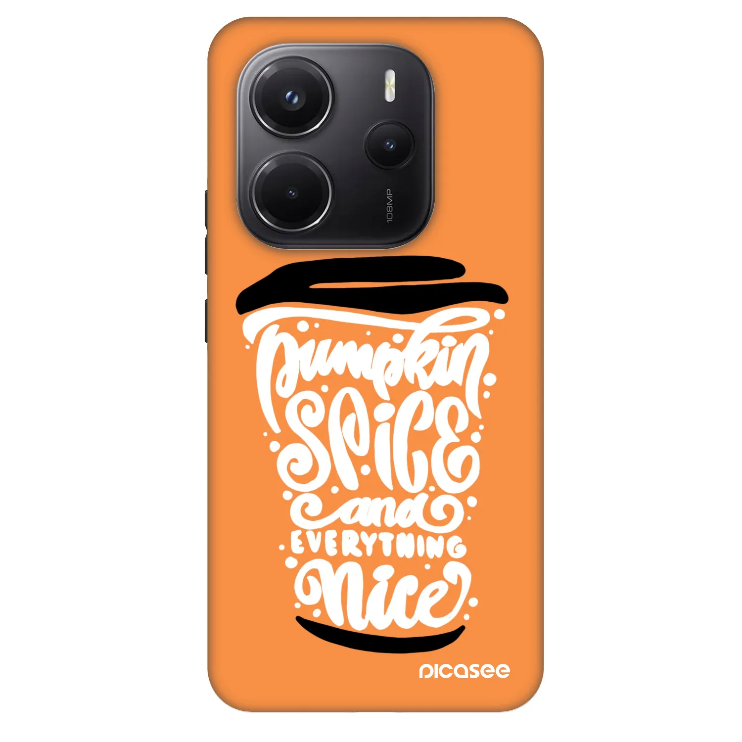 Picasee Fashion Case pentru Xiaomi Redmi Note 14 5G - Pumpkin coffee