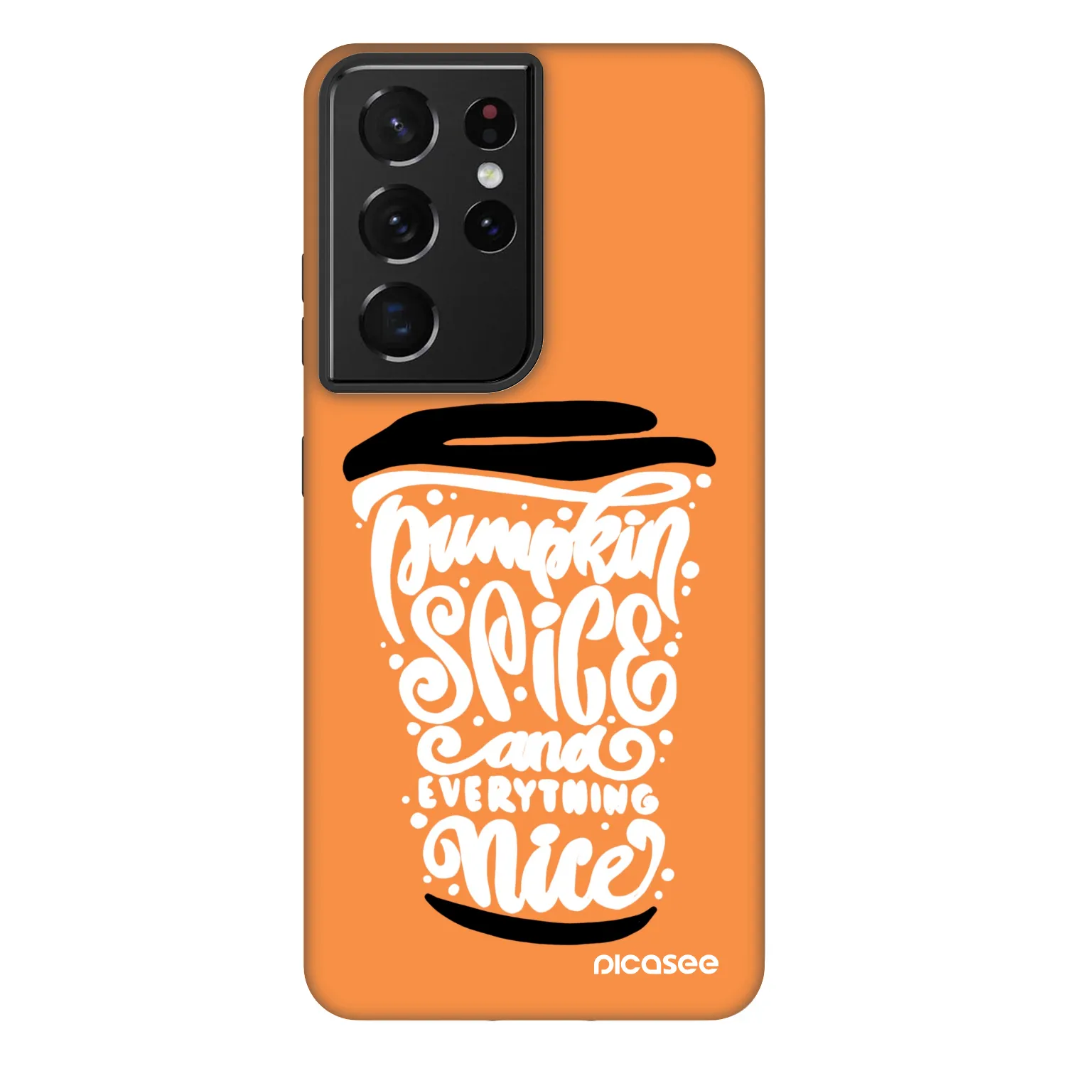 Picasee Fashion Case pentru Samsung Galaxy S21 Ultra 5G G998B - Pumpkin coffee