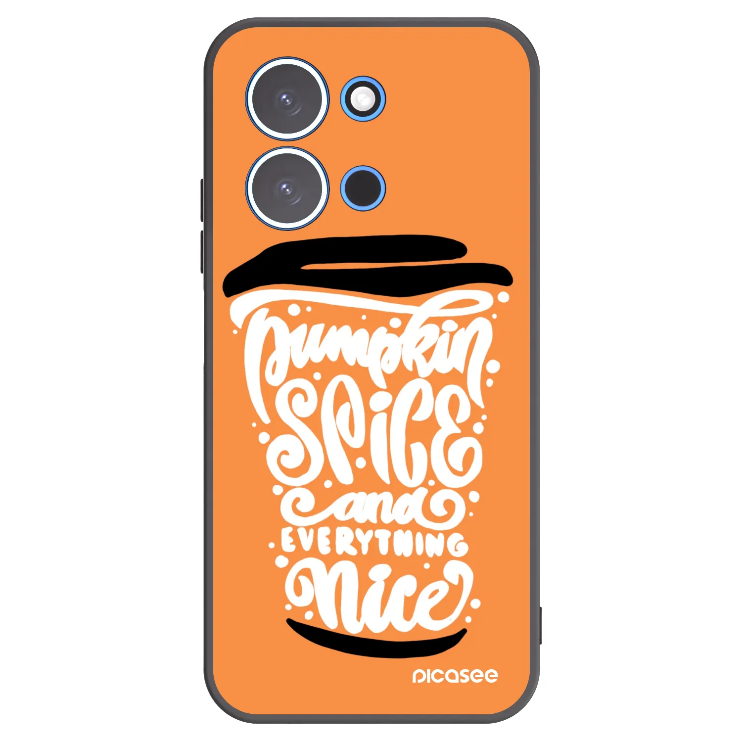 Picasee husă neagră din silicon pentru Xiaomi Redmi 15C 4G - Pumpkin coffee