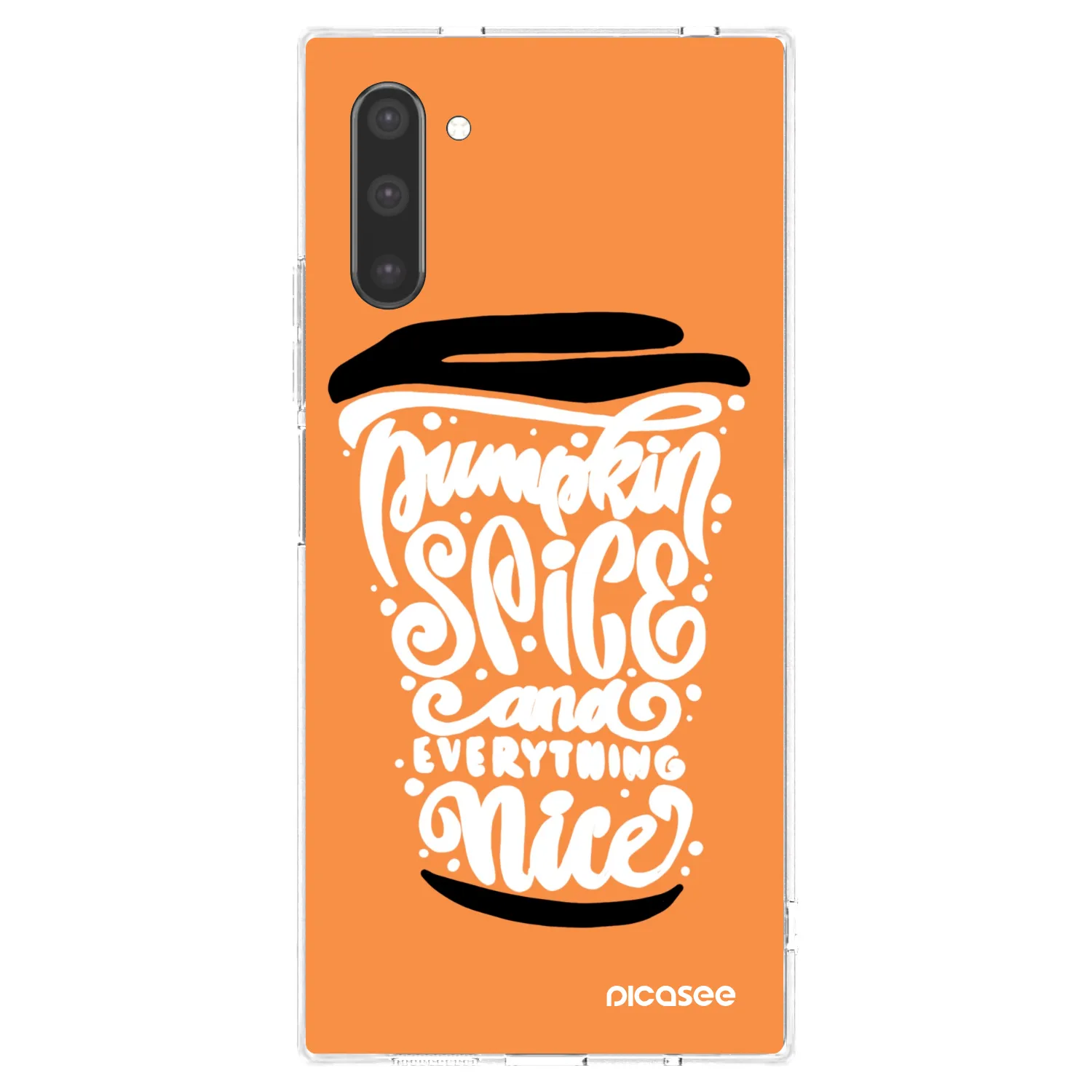 Picasee husă transparentă din silicon pentru Samsung Galaxy Note 10 N970F - Pumpkin coffee