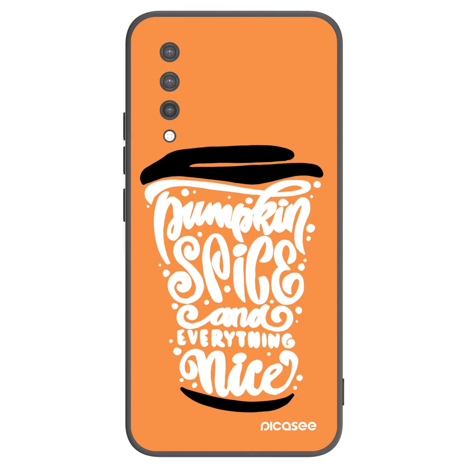 Picasee husă neagră din silicon pentru Xiaomi Mi 9 Lite - Pumpkin coffee