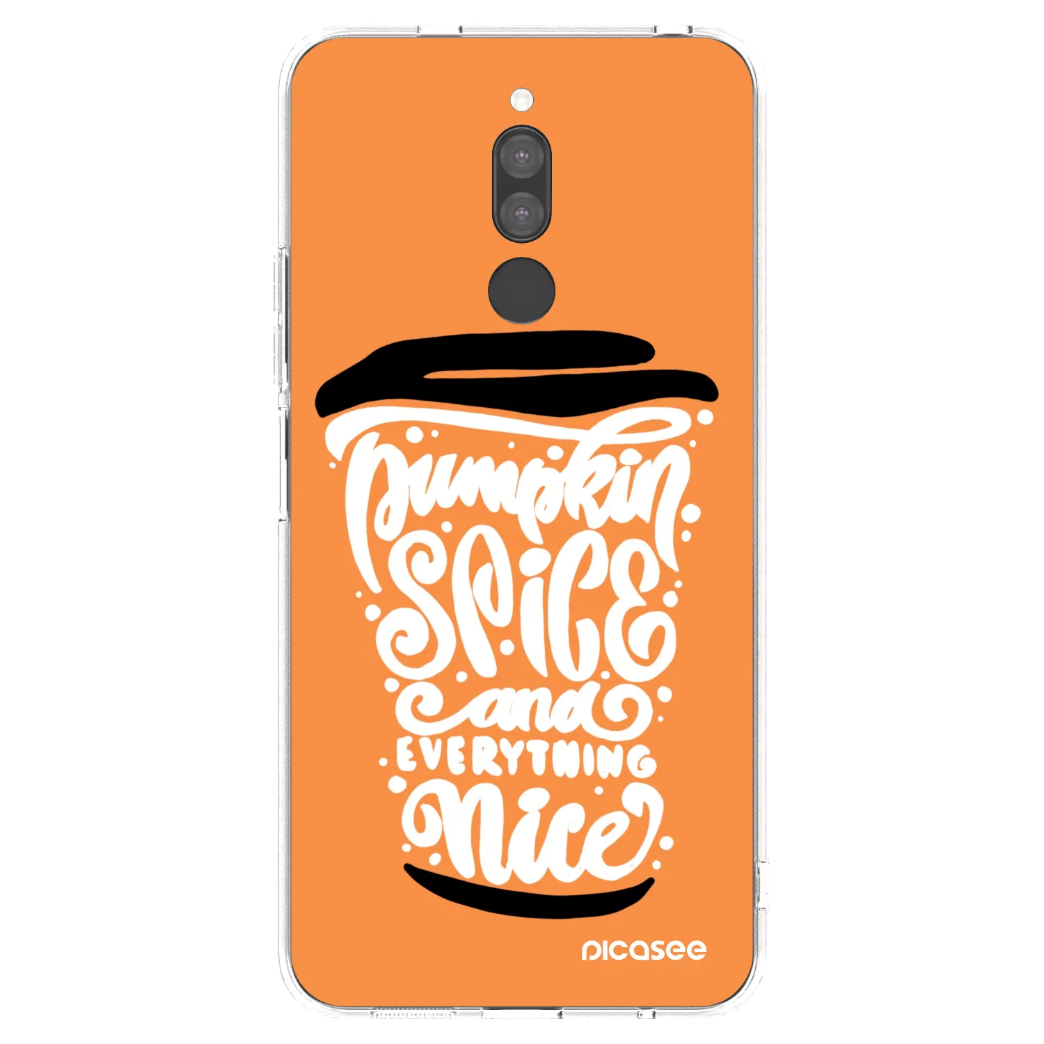 Picasee husă transparentă din silicon pentru Xiaomi Redmi 8 - Pumpkin coffee