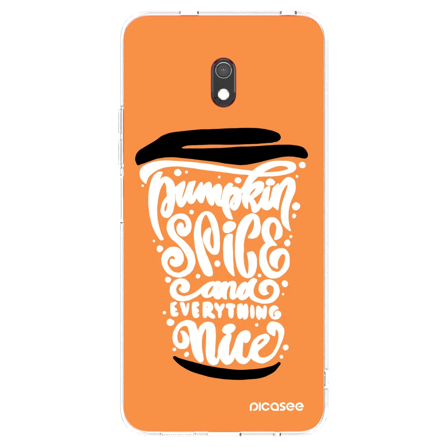 Picasee husă transparentă din silicon pentru Xiaomi Redmi 8A - Pumpkin coffee