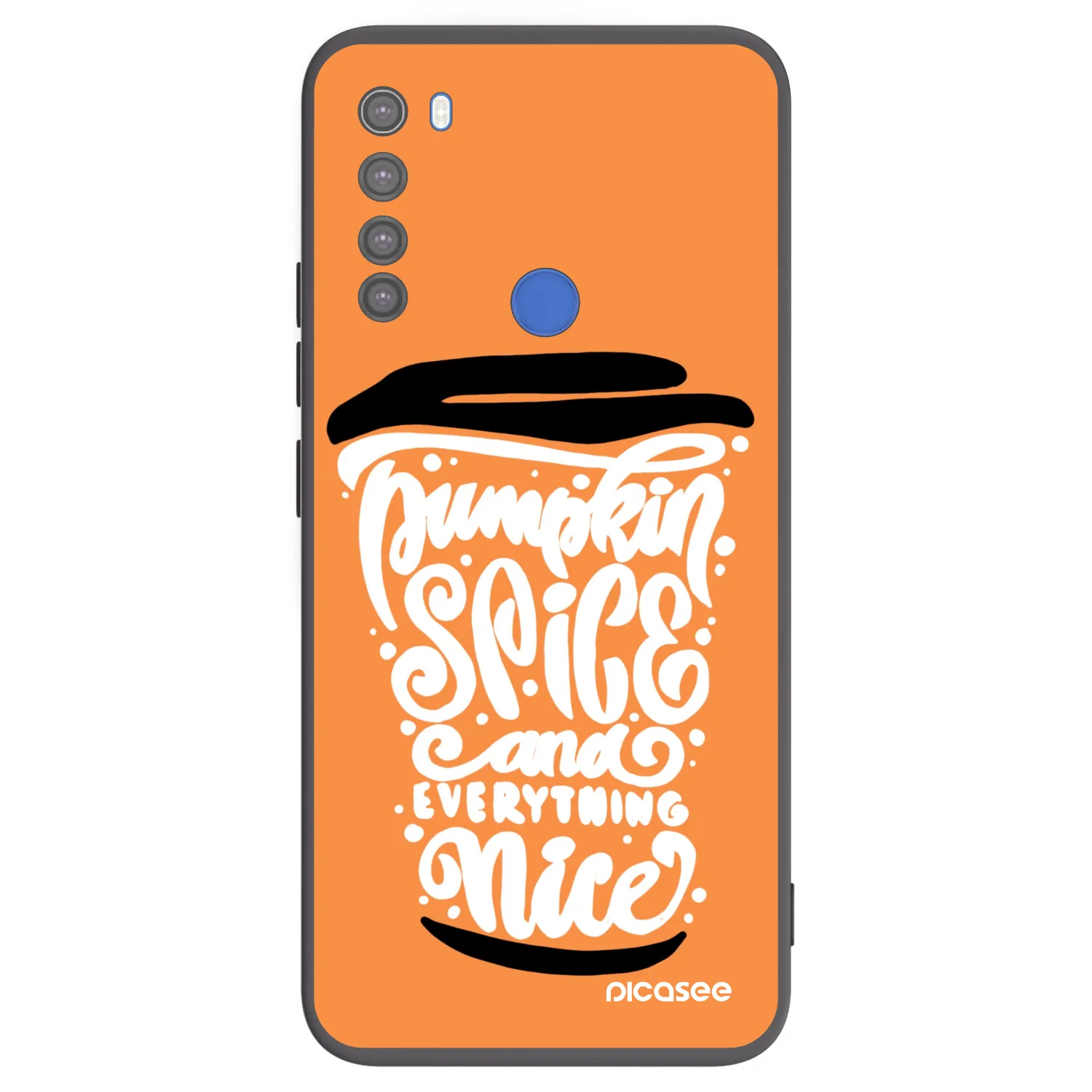 Picasee husă neagră din silicon pentru Xiaomi Redmi Note 8T - Pumpkin coffee