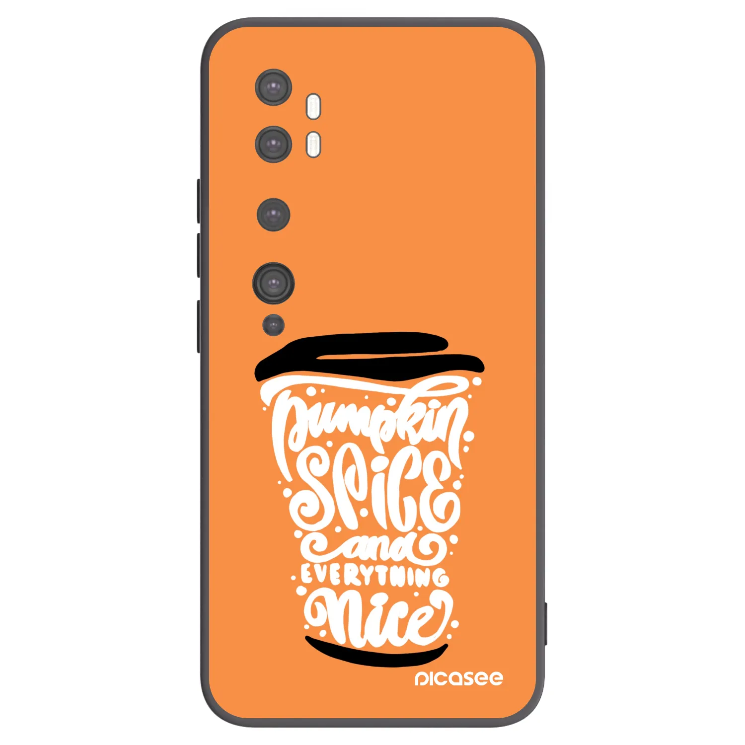 Picasee husă neagră din silicon pentru Xiaomi Mi Note 10 (Pro) - Pumpkin coffee