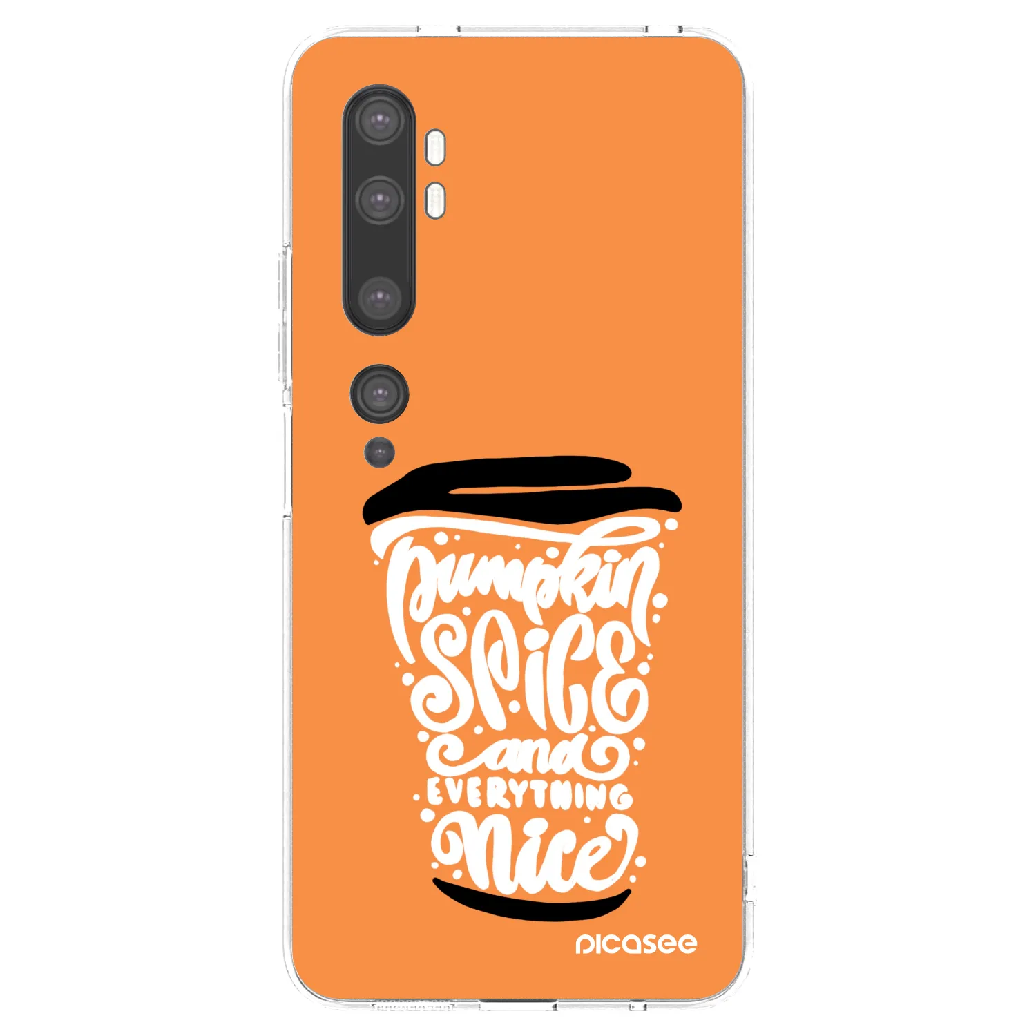 Picasee husă transparentă din silicon pentru Xiaomi Mi Note 10 (Pro) - Pumpkin coffee