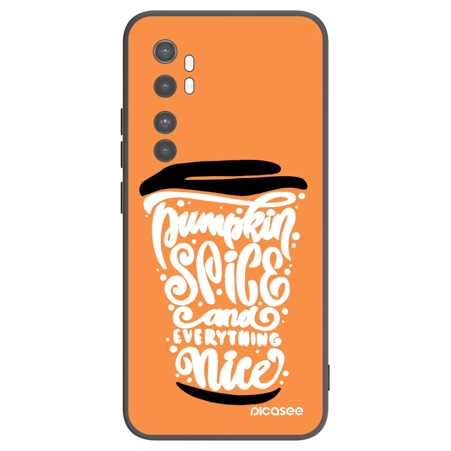 Picasee husă neagră din silicon pentru Xiaomi Mi Note 10 Lite - Pumpkin coffee