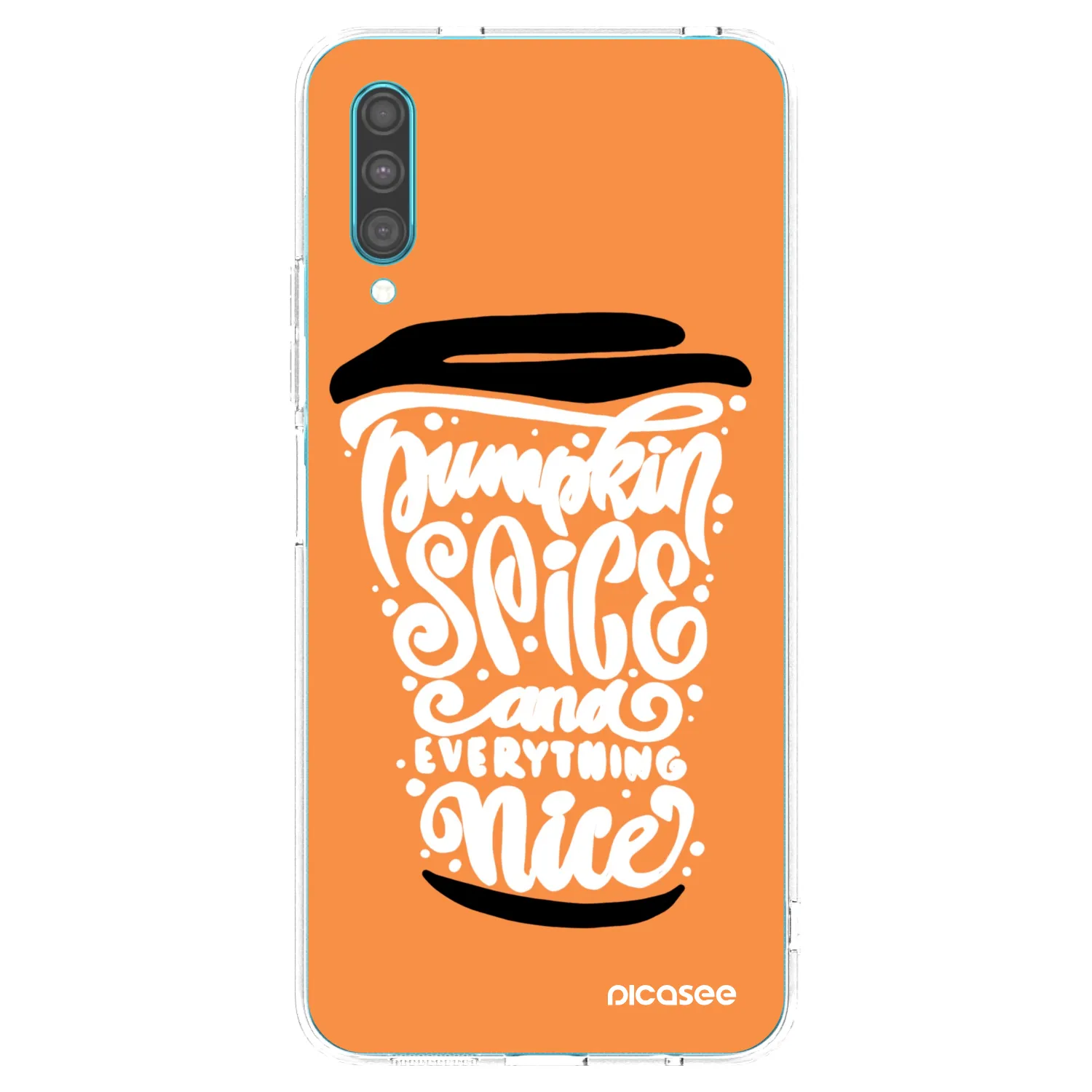Picasee husă transparentă din silicon pentru Samsung Galaxy A30s A307F - Pumpkin coffee