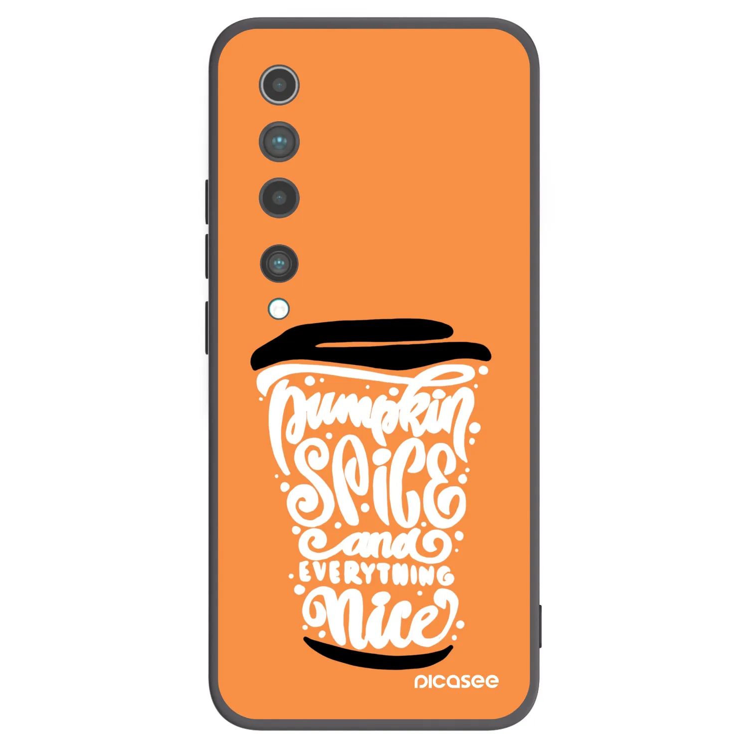 Picasee husă neagră din silicon pentru Xiaomi Mi 10 - Pumpkin coffee